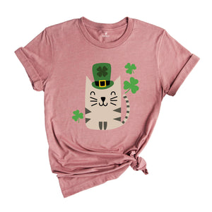 St. Patrick’s Day Cat Shirt, Lucky Cats Shirt, Irish Cat Shirt, Cute St. Patty’s Day Shirt, Cats With Shamrocks Shirt, Irish Shirt