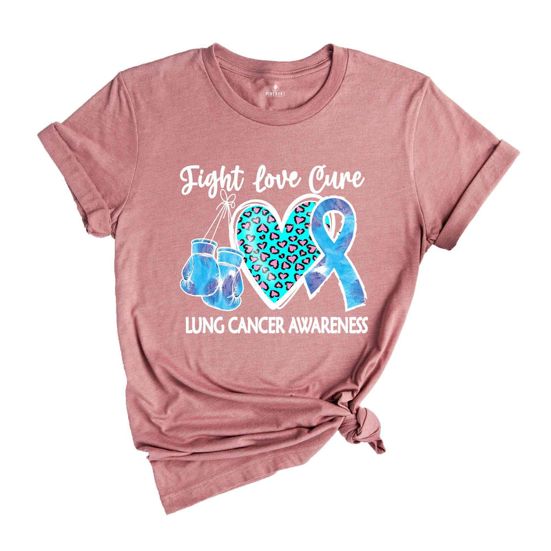 Lung Cancer Awareness Shirt, Cancer Support Clothing, Heart T-Shirt, Gifts for Cancer Warrior, Cancer Ribbon T-Shirt, Shirts for Womens