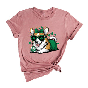 Corgi St Pattys Shirt, Dog Shirt, Mom Wife Shirt, St Patrick Days Shirt, Dog Lovers Shirt, Cute Mom Shirt, Animal Shirt