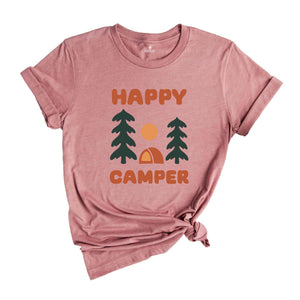 Happy Camper Shirt, Camping Tee, Nature Lover Gift, Outdoor Camping Shirt, Adventure T-shirt, Gift for Camper