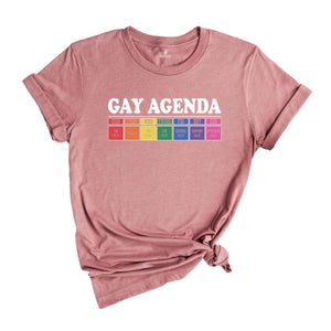 Gay Agenda Shirt, Gay Shirt, Lesbian Shirt, Cute Pride Shirt, Pride Ally Shirt, LGBTQ Shirt, Pride Month Shirt, Love Is Love Shirt