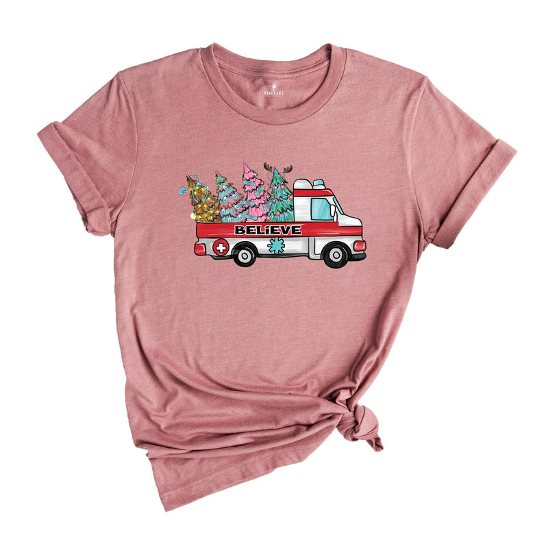 Christmas Ambulance Shirt, Er Christmas EMS Shirt, Emergency Medical Technician Shirt, Xmas Medical Shirt, Matching Ambulance Shirt