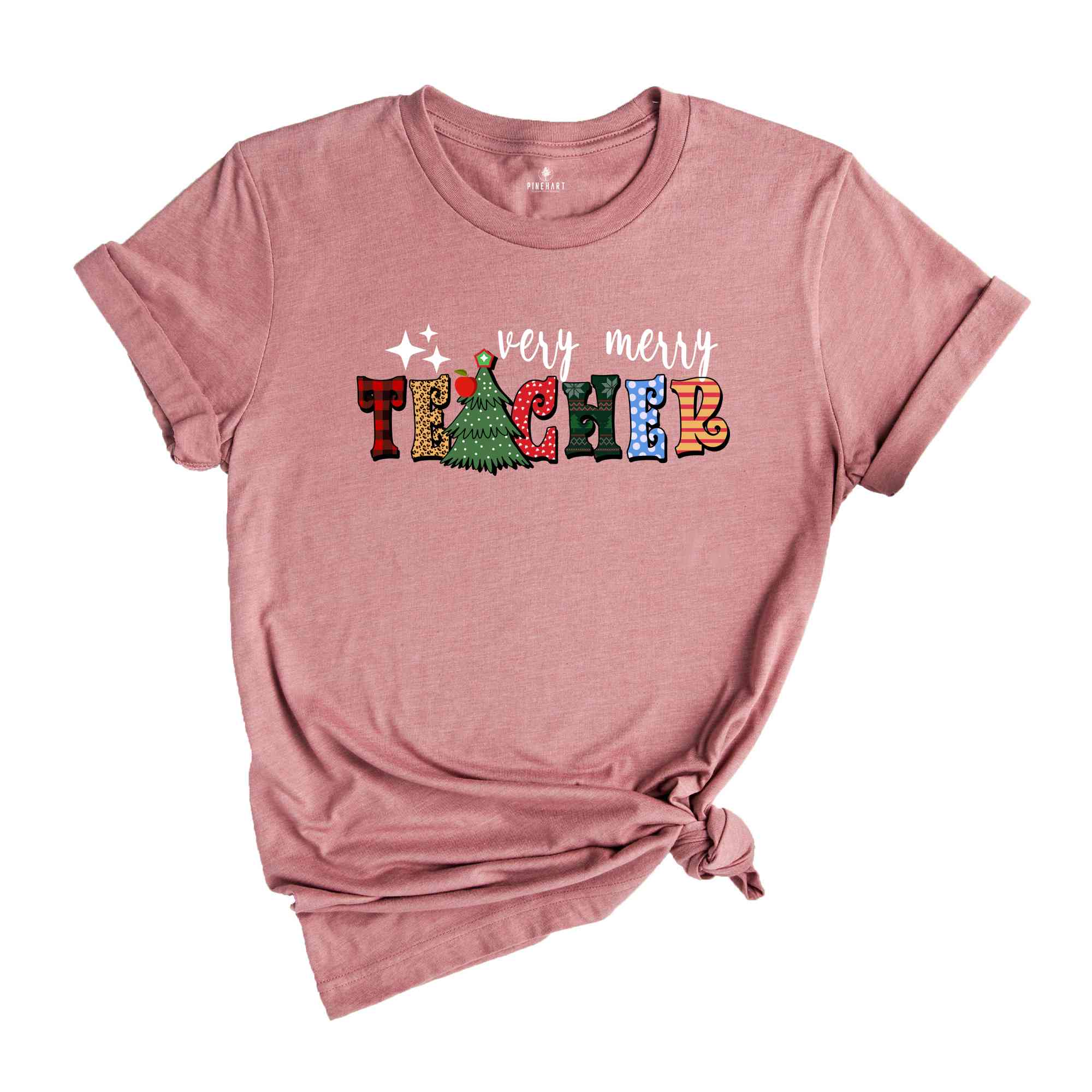 Very Merry Teacher Christmas T-Shirt, Christmas Gift, Teacher Apparel, Teaching Shirt, Xmas Teacher Gift, Happy New Year Tee