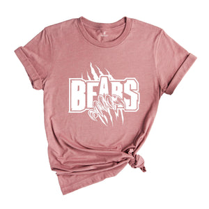 Team Mascot Shirt, Bears Team Mascot Shirt, Bears Team Spirit Shirt, Bears Fan Tee, Bears School Shirt, Bears School Spirit