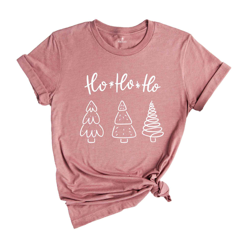 Ho Ho Ho Christmas pine trees shirt, Funny Christmas Shirt, Christmas Gift, Xmas Tee, Holiday Gift, Christmas Reunion, Xmas Gift