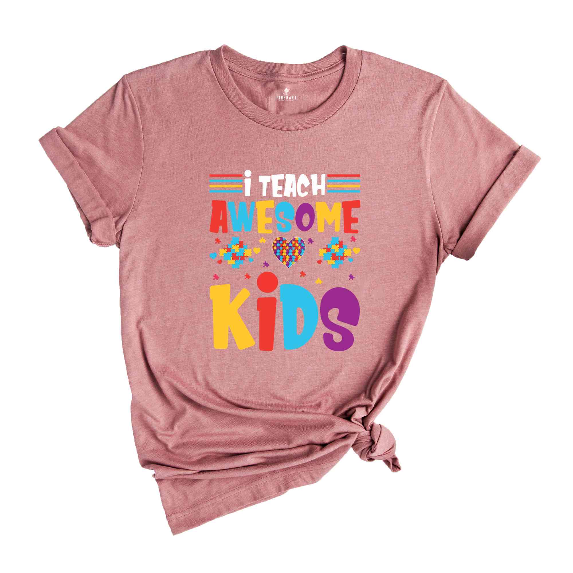 I Teach Awesome Kids T-shirt, Autism Teacher T-shirt, Teacher's Day T-shirt, Teacher Appreciation T-shirt