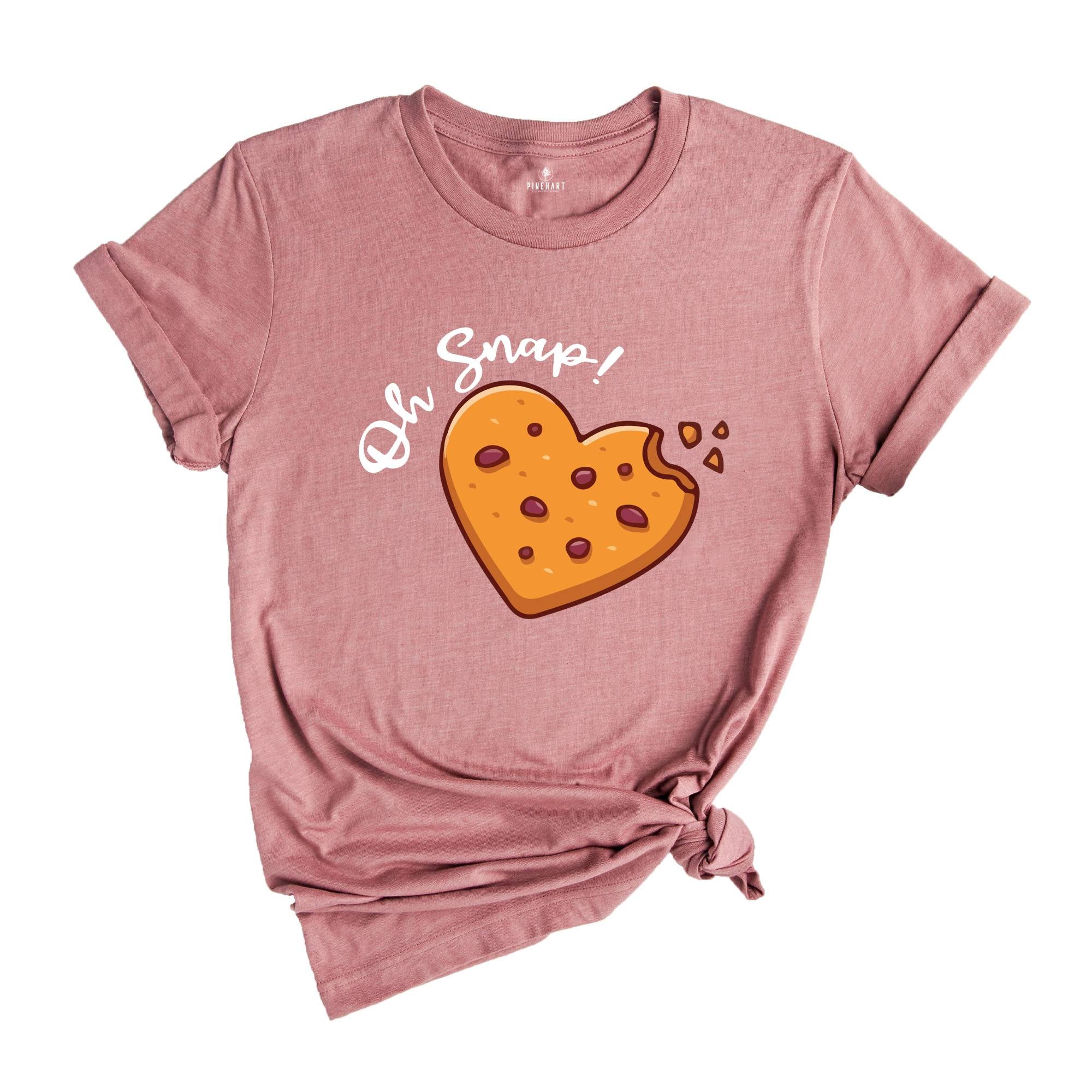 Oh Snap Cookie T -Shirt, Christmas Cookies Tee, Christmas Baker Shirt, Christmas Couple Shirt, Cookie Heart Shirt