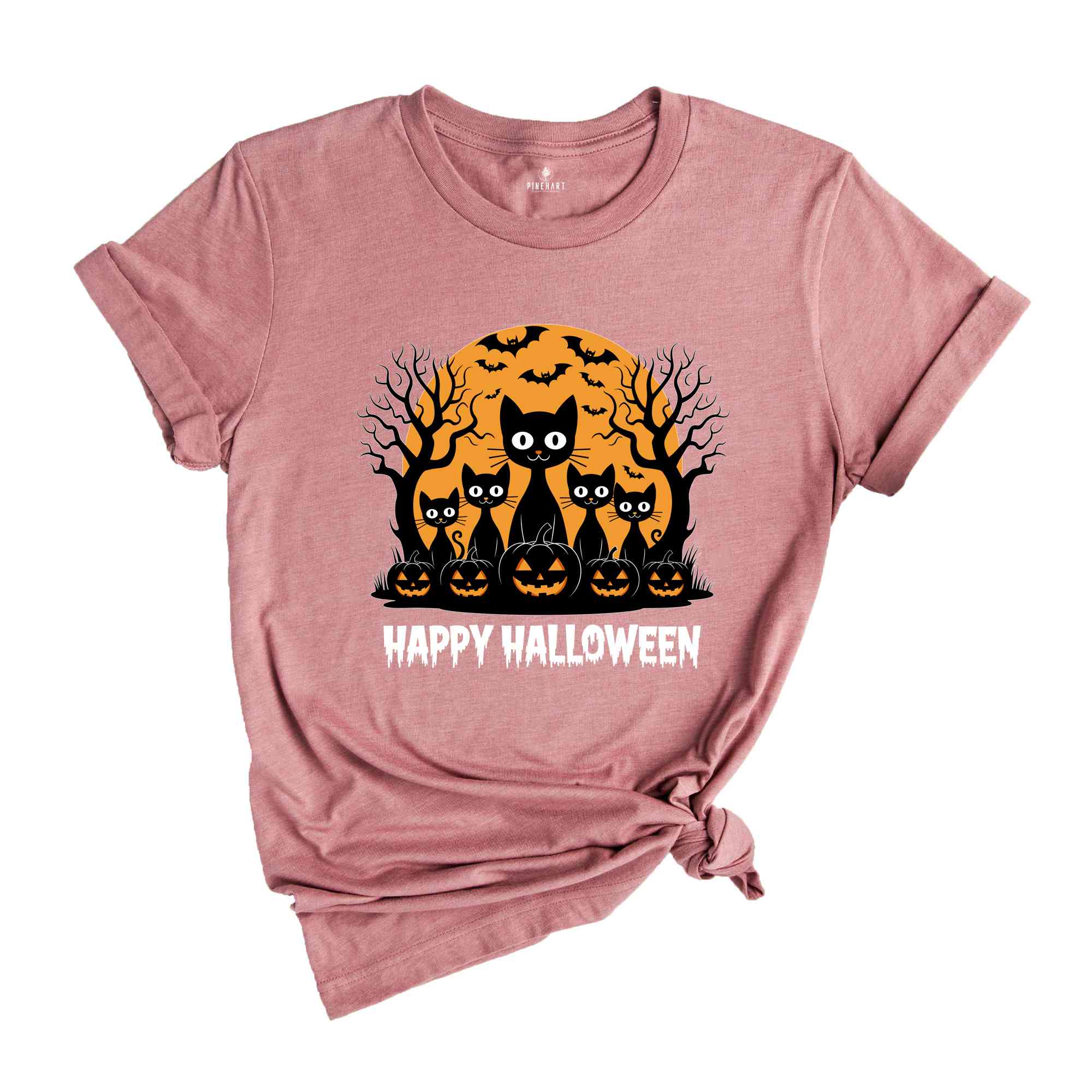 Happy Halloween Shirt, Witch scary Halloween shirt, funny Halloween shirt, Halloween Gift Shirt, Trick or Treat, Cat Pumpkin Night