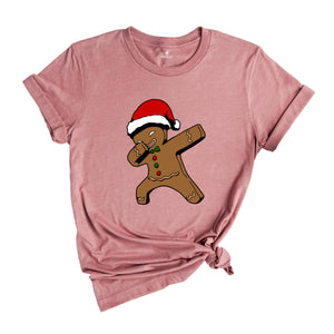 Gingerman Dabbing Santa Hat Shirt, Family Christmas Shirt, Christmas Pajamas, Matching Christmas, Christmas Party Gift