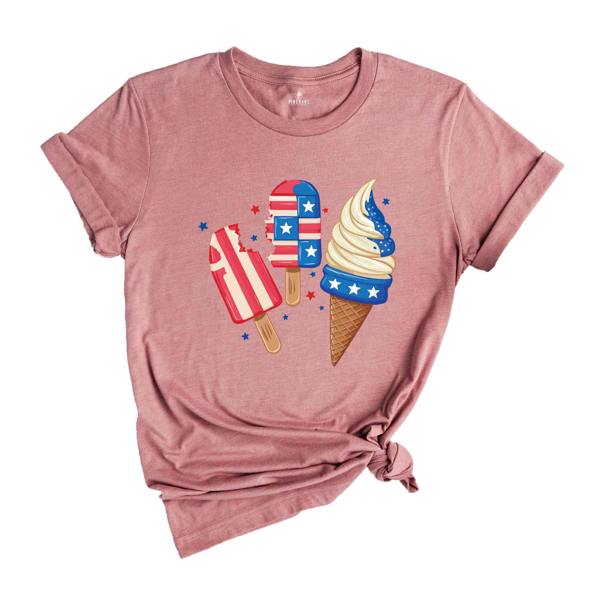 USA Popsicle Shirt, Ice Cream T-Shirt, America Lover Gift, Ice Cream Us Tee, Usa Flag Tees, 4th Of July Gift Tee