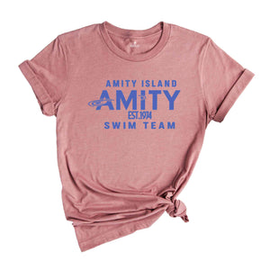 Amity Island Swim Team Shirt, Jaws Shirt, Funny Movie Shirt, Amity Island Movie Shirt, Great White Shark Shirt, Swim Shirt, Beach Shirt