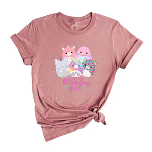 Birthday Squish Shirt, Cute Teenage Birthday, Birthday Girl Gift , 10Th Birthday, Squish Squad Shirt, Cute Squishmallow Shirt