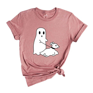 Halloween Ghost Dog Shirt, Dog Owner Ghost Tee, Funny Halloween Shirt, Ghost Dog Halloween Tee, Animal Lover Halloween Shirt, Funny Dog Tee