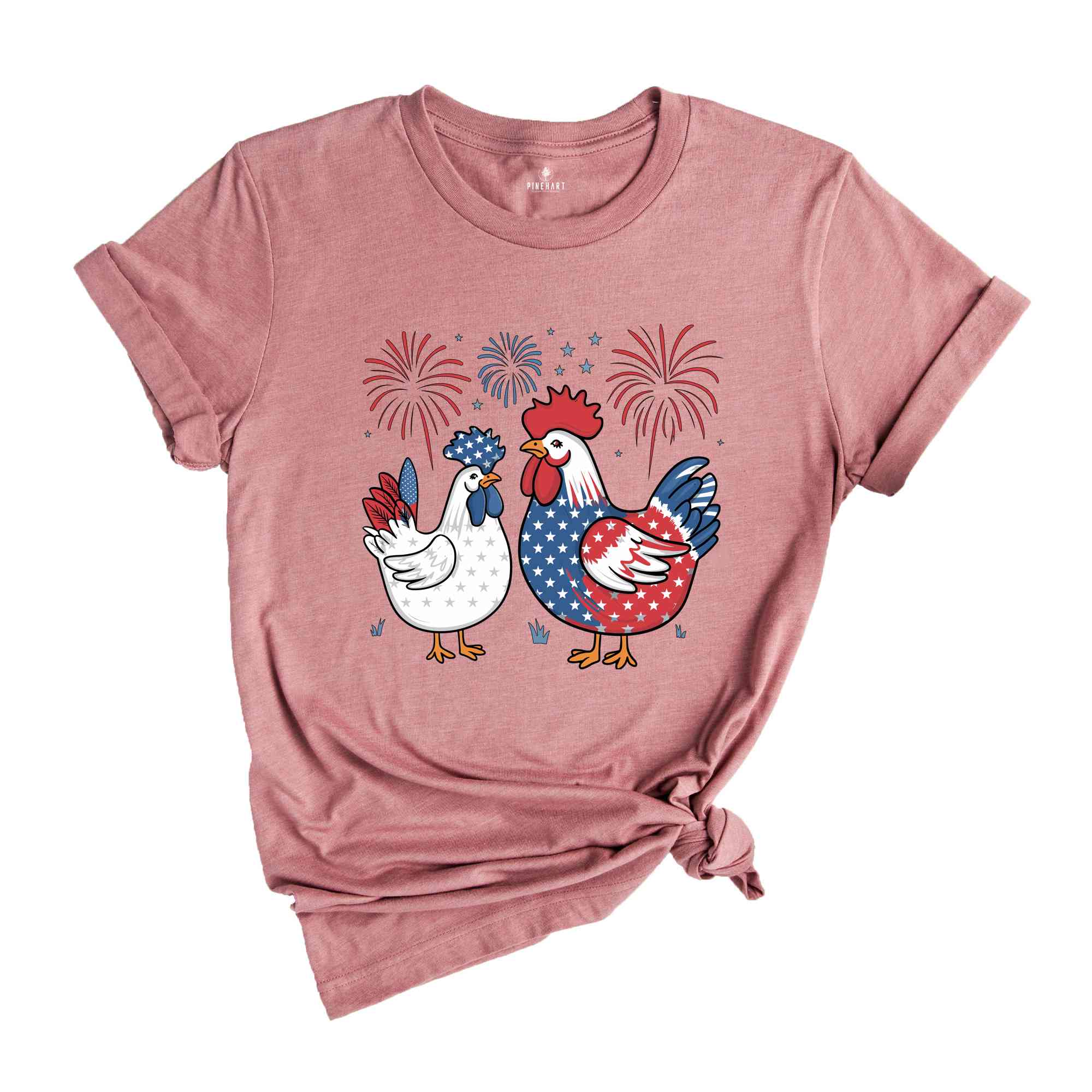 Funny 4th of July Shirt, Chicken Shirt, Independence Day Tee, USA Flag Shirt, Patriotic Shirt, Freedom Shirt, Womens Fourth of July, USA Tee