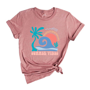 Boho Summer Vibes Shirt, Summer Vibes Shirt, Summer Shirt, Beach Shirt, Cute Summer Shirt, Sunshine Shirt, Vacation Shirt, Palm Shirt