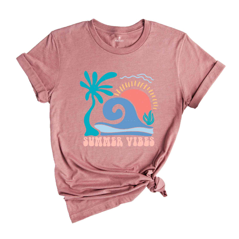 Boho Summer Vibes Shirt, Summer Vibes Shirt, Summer Shirt, Beach Shirt, Cute Summer Shirt, Sunshine Shirt, Vacation Shirt, Palm Shirt