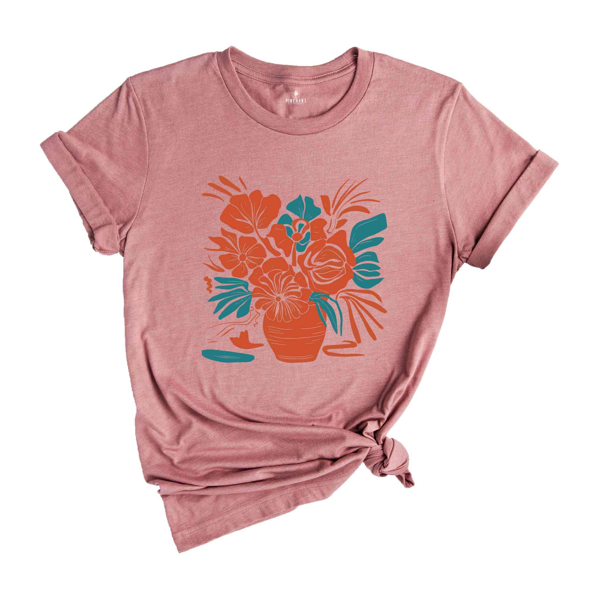 Boho Flowers Tee, Abstract Flowers, Boho Flowers, Abstract Daisies Tee, Floral Tshirt, Flower Lovers Tee