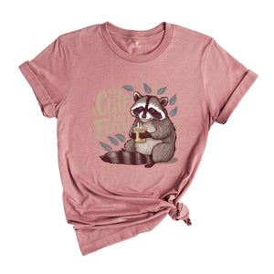 Cute But Feral Shirt, Funny Raccoon Shirt, Sarcastic Shirt, Raccoon Adult Humor Shirt, Funny Sarcastic Quote Shirt, Vintage Raccoon Shirt