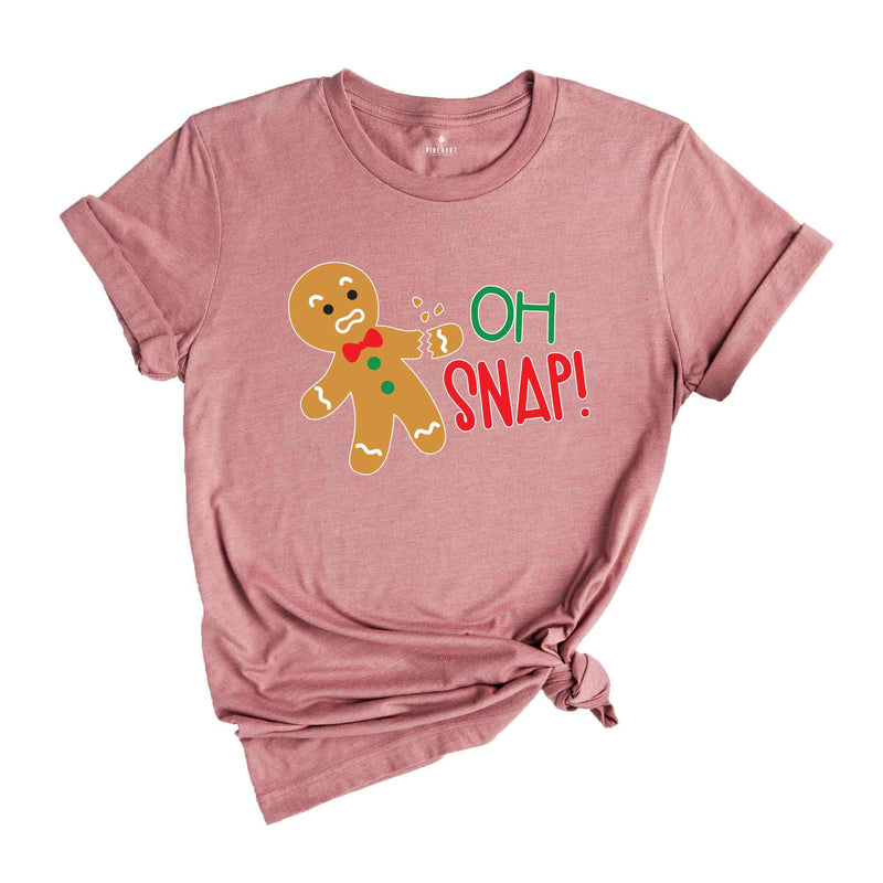 Oh Snap Gingerbread Shirt, Cookie Christmas T-Shirt, Funny Broken Gingerbread, Holiday Kids Shirt, Funny Christmas Shirt