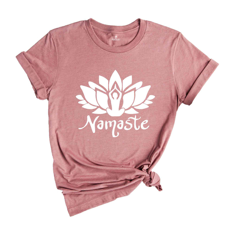 Lotus Flower TShirt, Yoga Graphic Tees, Meditation Shirt, Spiritual T-Shirt, Yoga Lover Shirt, Boho Style Shirt, Gift for Her