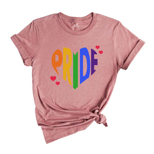 Pride Shirt, Heart of Pride Shirt, LGBTQ+ Shirt, Queer Shirt, Equality Shirt, Rainbow Flag, Lgbt Pride Tshirt