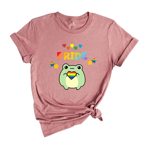 Adorable Lgbt Frog Shirt, Funny Frog Shirt, Gay Pride Shirt, Cottagecore Shirt, Cute Frog Shirt, Lgbt Pride Shirt