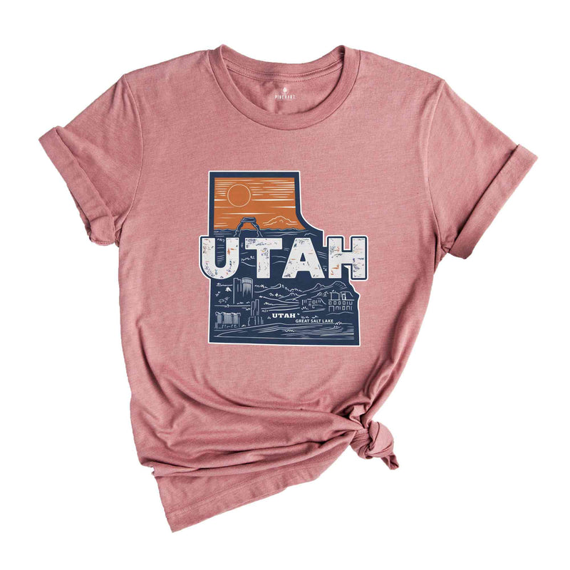 Retro State Of Utah Shirt, State Of Utah Shirt, State Shirt, Utah Shirt, Utah Lover Shirt, Family Trip Shirt, Travel Shirt