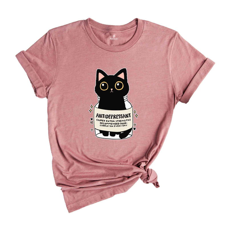 Antidepressant Cat Shirt, Funny Cat Tshirt, Kitty Kitten Shirt, Womens Cat Shirt, Therapist Tee, Mental Health Matter Shirt