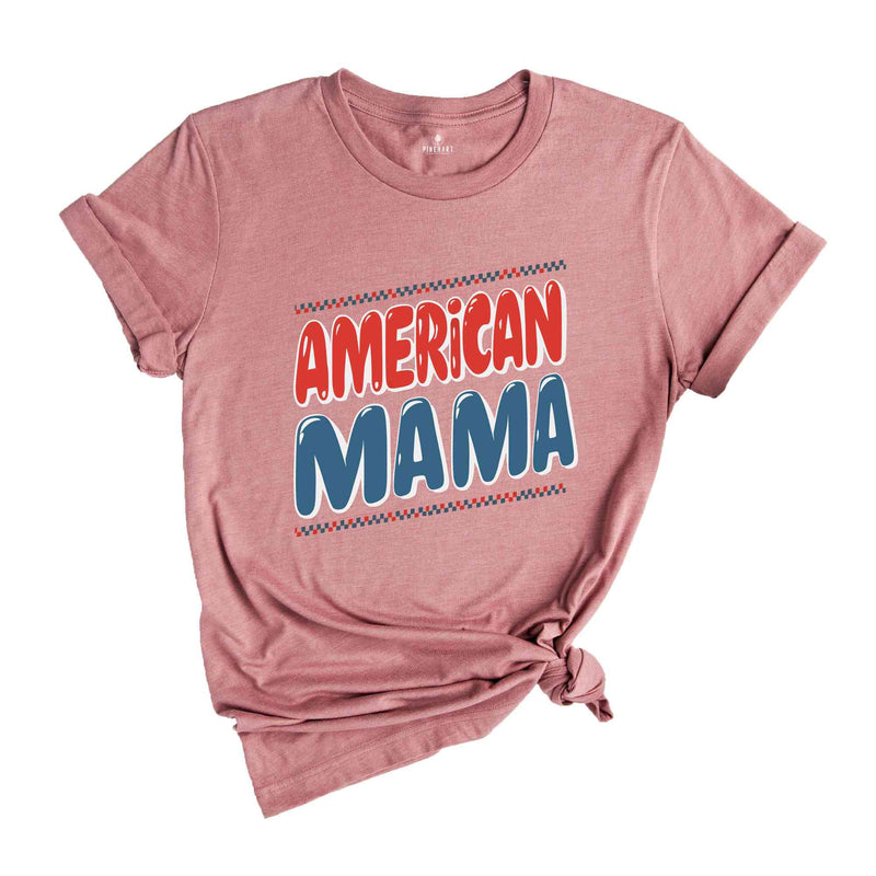 American Mama and Mini Matching Tees, Mommy and Me, Checkered 4th of july shirt, fourth of july tshirt, mommy and me 4th of july t-shirt