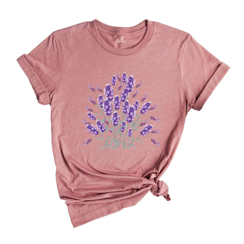 Lavender Flower Shirt, Vintage Lavender Flower Shirt, Boho Wildflowers Shirt, Vintage Botanical Flower Shirt, Gardening Shirt, Nature Shirt