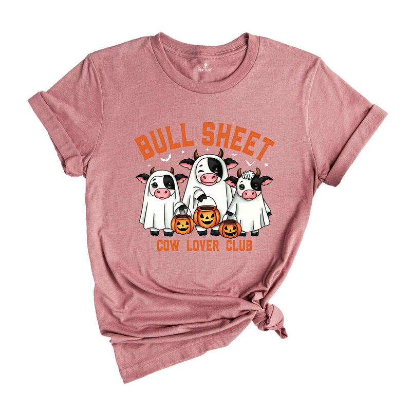 Bull Sheet Cow Lover Club Shirt, Funny Halloween Ghost Cow Shirt, Spooky Halloween Pumpkin Season Gift, Cow Lover Club Shirt