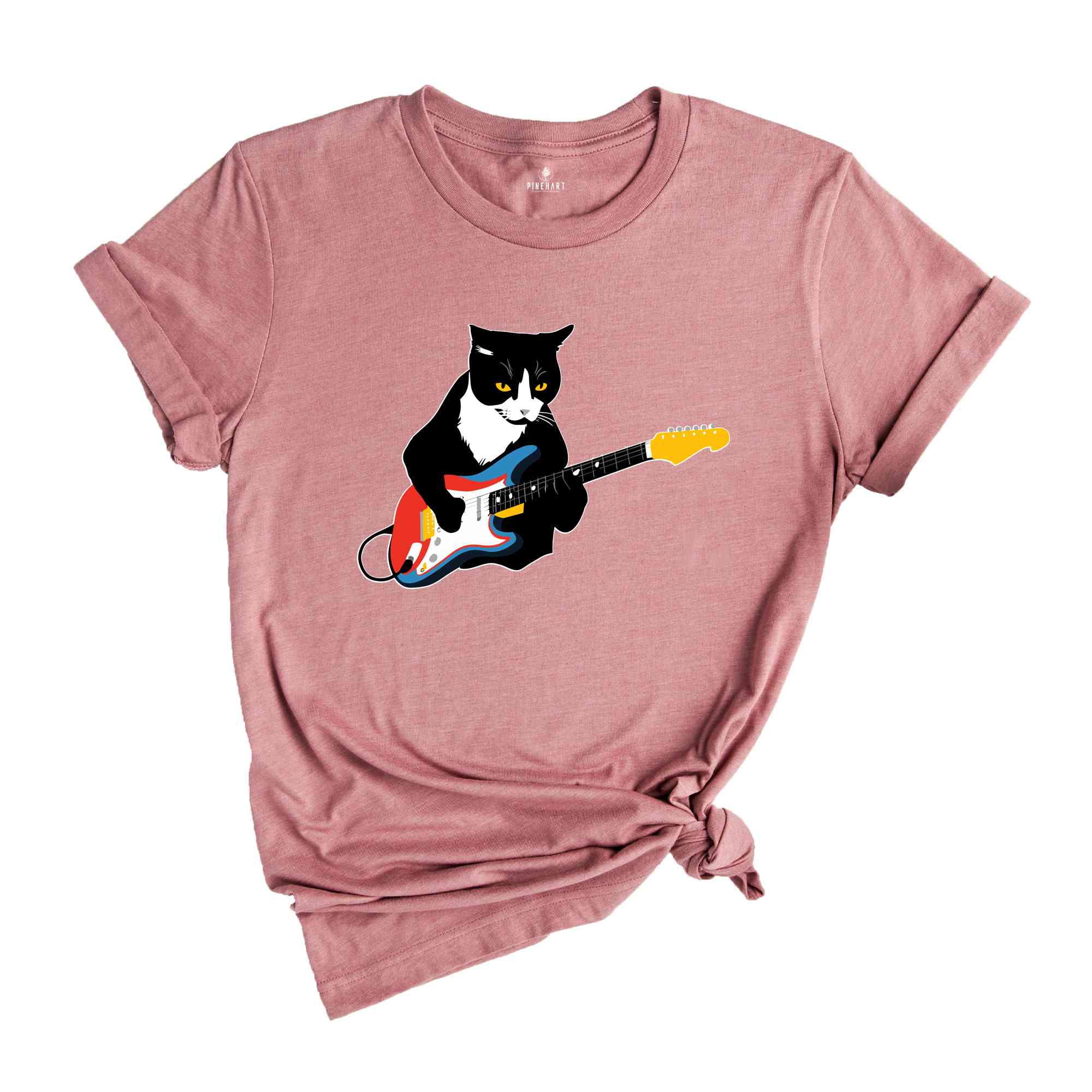 Cat Playing Guitar Shirt, Funny Guitar Shirt, Funny Cat Shirt, Music Shirt, Cat Lovers Shirt, Rock Cat Shirt, Vintage Cat Shirt