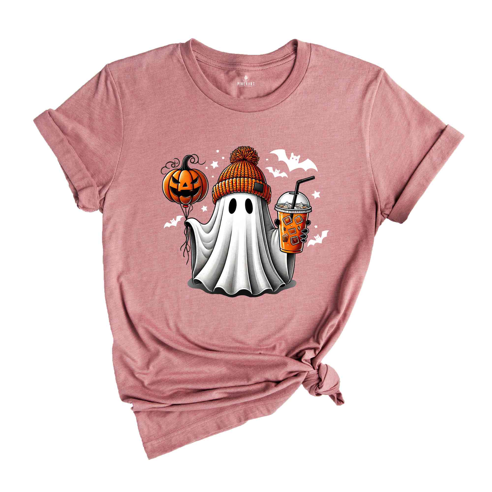 Ghost Coffee Halloween Shirt, Coffee Shirt, Pumpkin Shirt, Pumpkin Head, Boo Shirt, Spooky Season Shirt, Halloween Gift, Cute Halloween