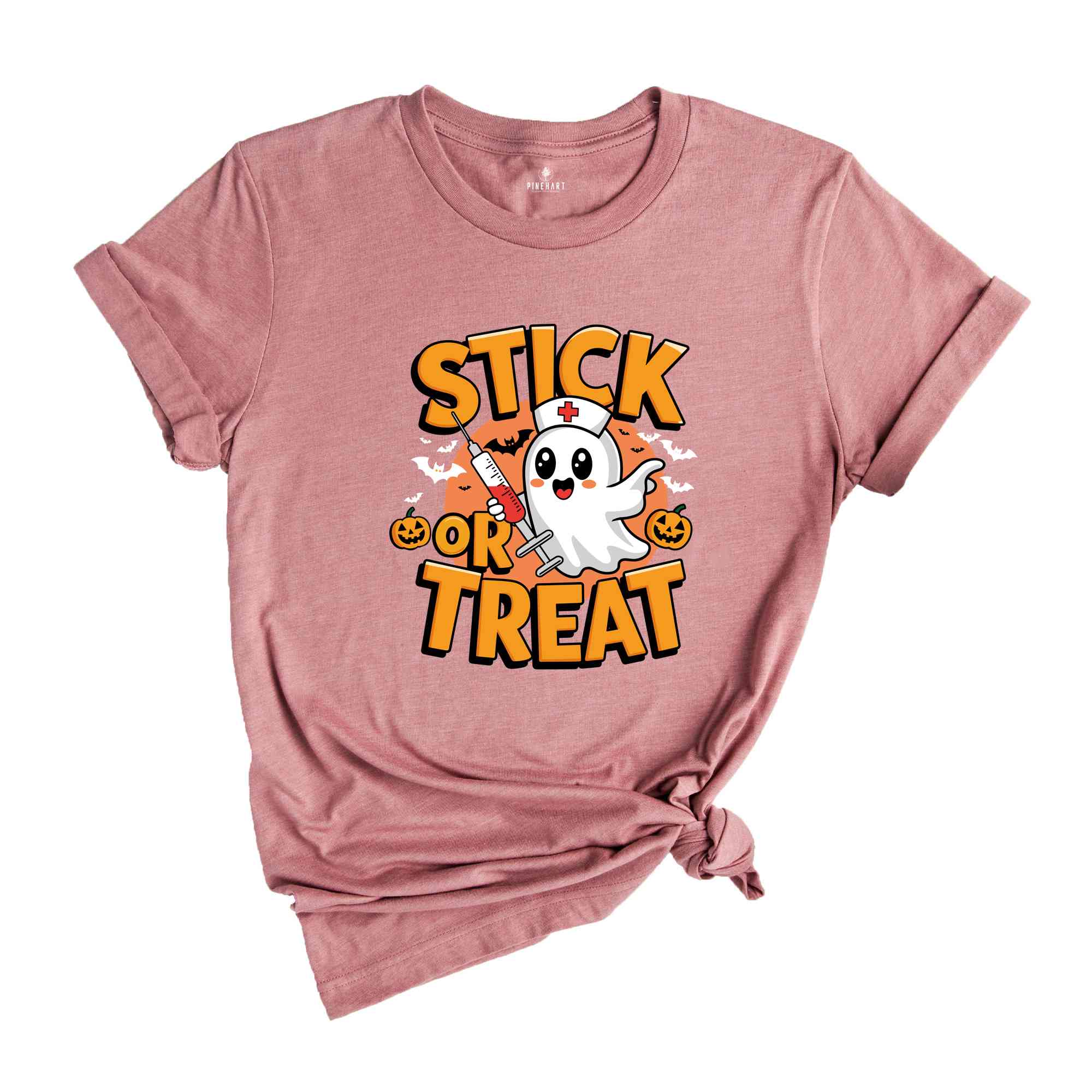 Stick Or Treat Shirt, Nurse Fall Shirt, Funny Nurse Halloween Shirt, Phlebotomist Tee, CRNA Gifts, Emergency ER Nurse Tee