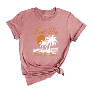 Beach Summer Tropical T-shirt, Beachwear Island Shirt, Distressed Vintage Style Shirt, Travel Vacation Shirt, Sunset Shirt