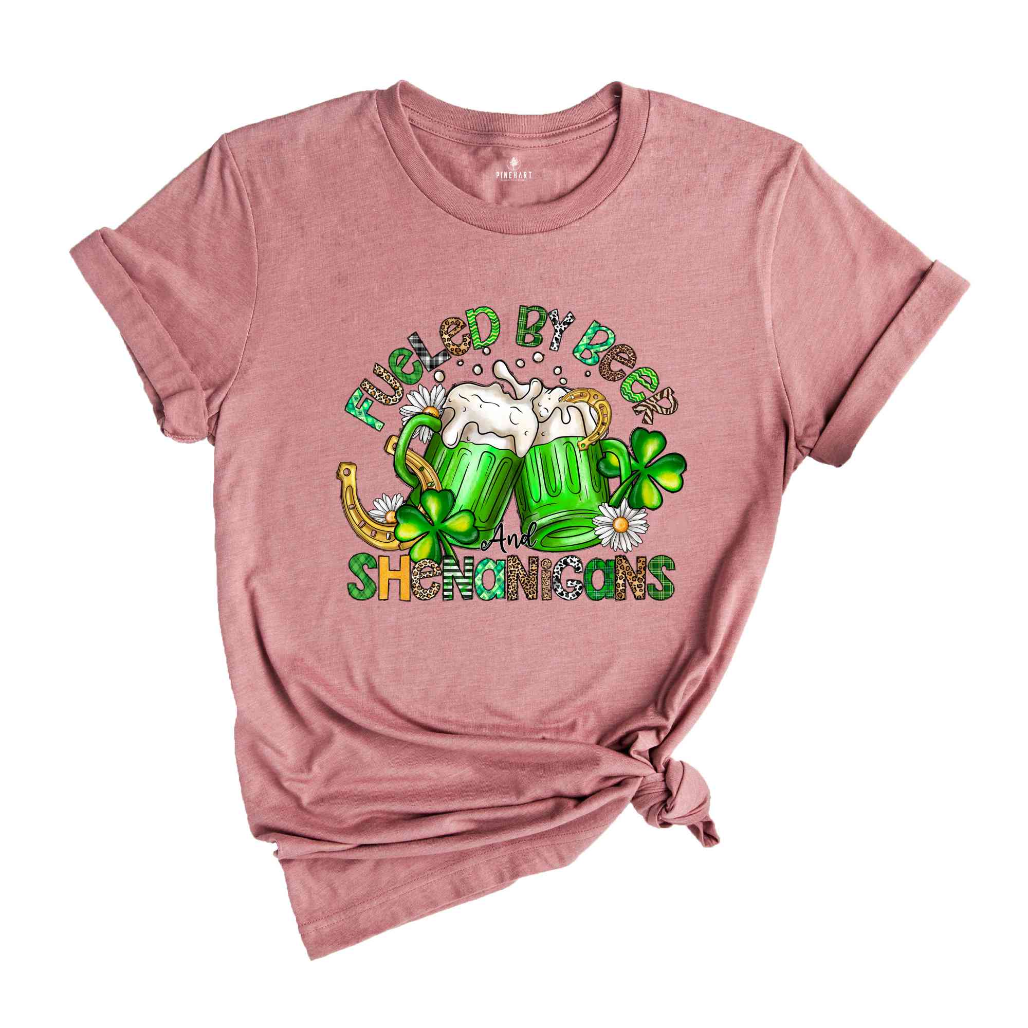 Fueled By Beer And Shenanigans Shirt, St. Patrick's Day Shirt, Feeling Lucky Shirt, Beer Shirt, Shamrock Shirt, Saint Patrick