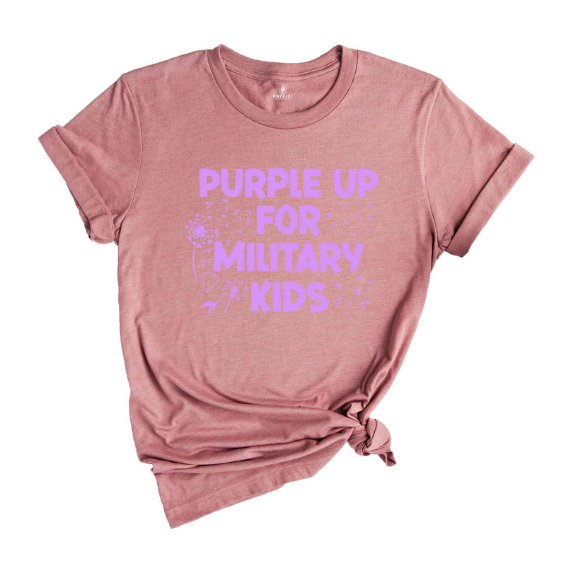 Purple Up for Military Kids Crewneck Sweatshirt, Military Child Month Awareness Shirt, Military Gifts for Kids, Military Kids Cotton Shirt