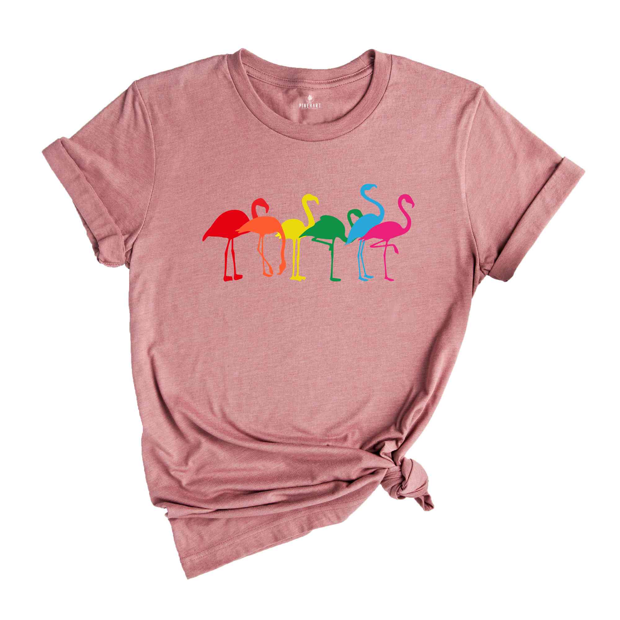 Cute Flamingo Rainbow Shirt, Cute Anime Rainbow Gift, Gay Pride LGBTQ Shirt, Lesbian Gift, Funny LGBT Shirt