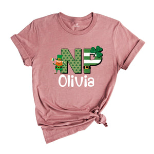 Personalized St Patrick's Day Nurse Shirt, Cute Nurse Shirt, Custom Name Shirt, NP Shirt, Nurse Practitioner Shirt, Nurse Shirt