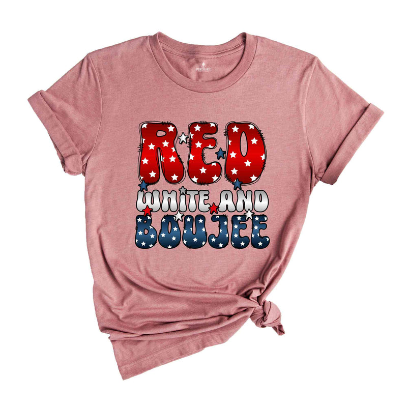 Red White And Boujee Shirt, Patriotic Shirt, Independence Day Shirt, 4th Of July Shirt, Retro America Shirt