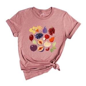 Vintage Fruit Shirt, Figs Shirt, Botanical Fruit Shirt, Vegan Shirt, Foodie Shirt, Cute Plant Shirt, Fruit Lover Shirt