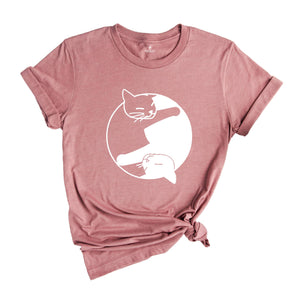 Cat Shirt Yin Yang T-shirt, Funny Cat Shirt, Cat Mom Gift, Cat Sweatshirt, Cat Mom Sweater, Yin Yang Cat Sweatshirt, Cat Lover Gift