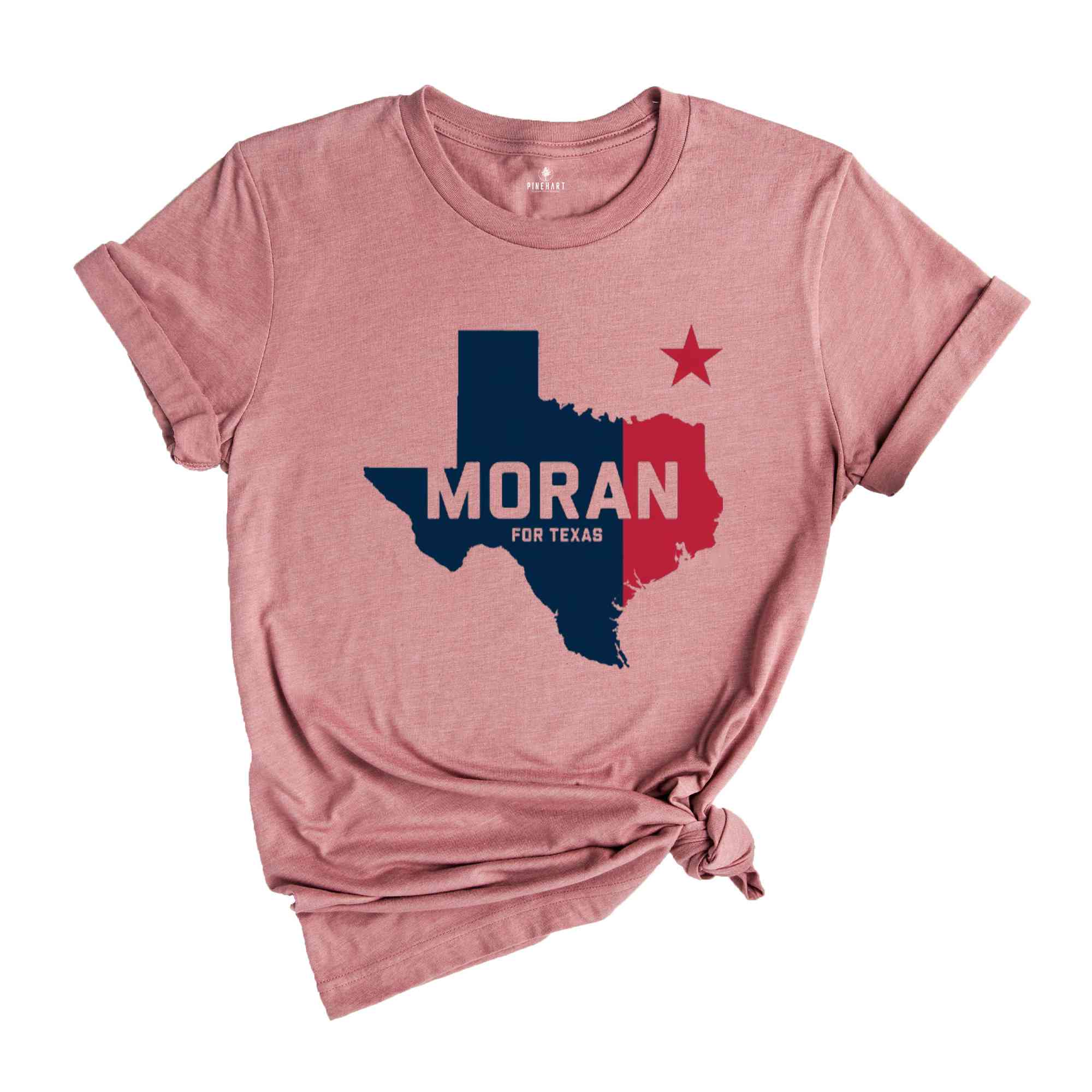 Nathaniel Moran for Texas 2024 Congressional Elections Campaign T-Shirt, Nathaniel Moran for Congress 2024 November Elections Tee