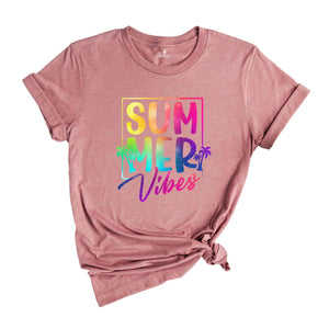 Summer Vibes Shirt, Retro Summer Shirt, Beach summer Shirt, Beach vibes Shirt, Vacation T-Shirt, Holiday Vacation Shirt