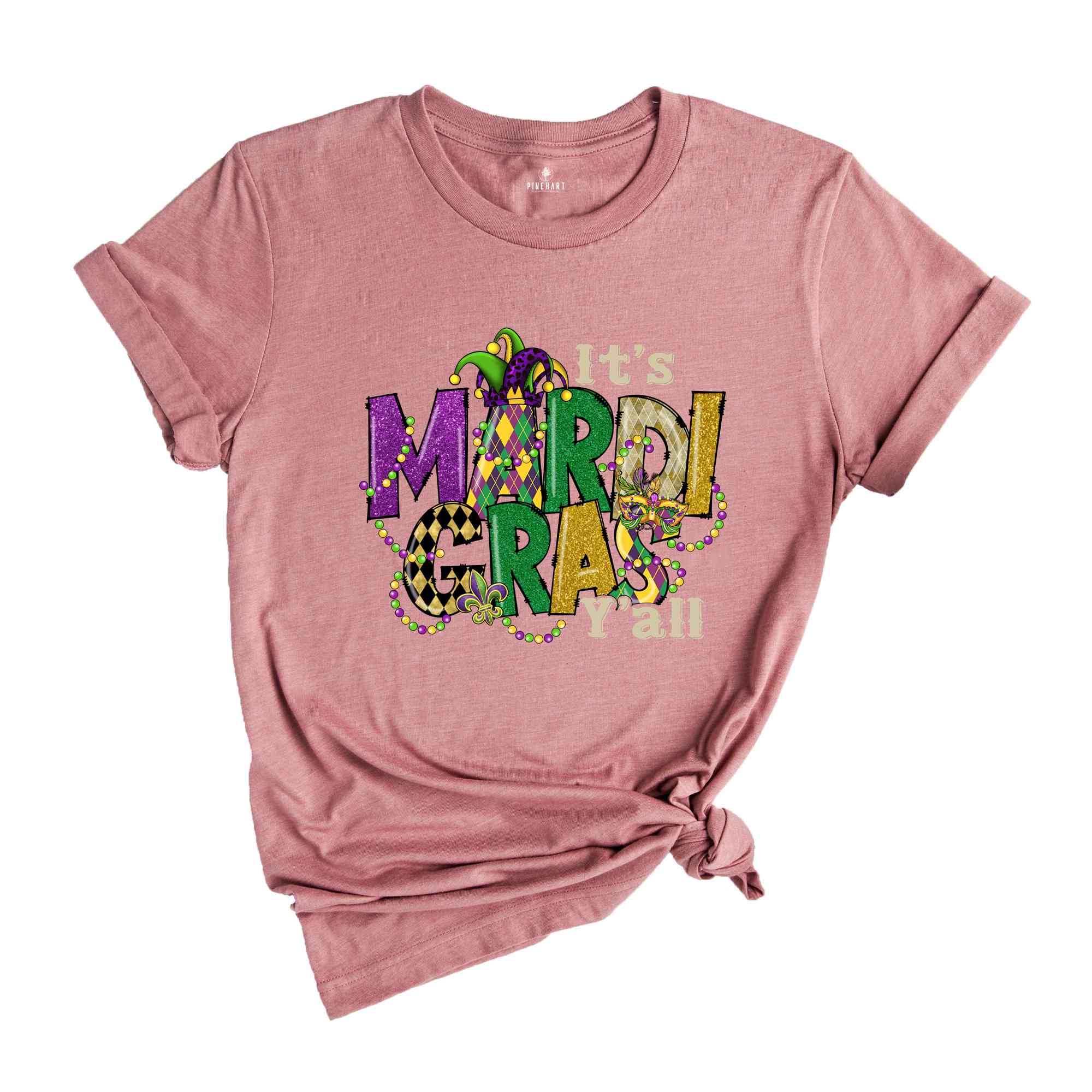 Mardi Gras Celebration Shirt, New Orleans Themed, Colourful Mardi Gras Tee, Great for Fat Tuesday Gifts