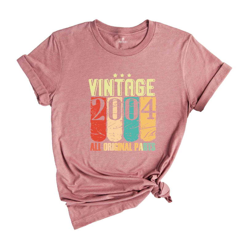 Vintage 2004 All Original Parts Shirt, Retro Vintage 2004 Shirt, Twentieth Birthday Gift, Vintage Original Parts Shirt