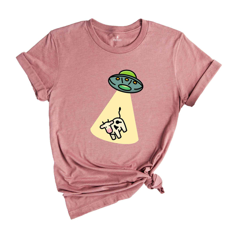 UFO Cow Abduction Shirt, Funny Ufo Shirt, Alien Abduction Shirt, Nerdy Gift, Cute Alien Shirt, Humorous Alien Shirt, Outer Space Gift