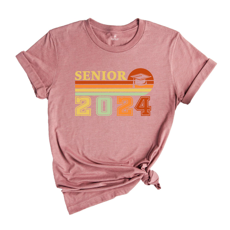 Retro Senior 2024 Shirt, Class of 2024 Shirt, Graduate Shirt, Graduation Gift, Graduation of 2024 Shirt, Senior Class of 2024 Shirts