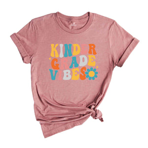 Kindergarten Vibes Shirt, Back To School Shirt, Cute Back To School Shirt, Elementary School, Teacher Student Back To School Gift