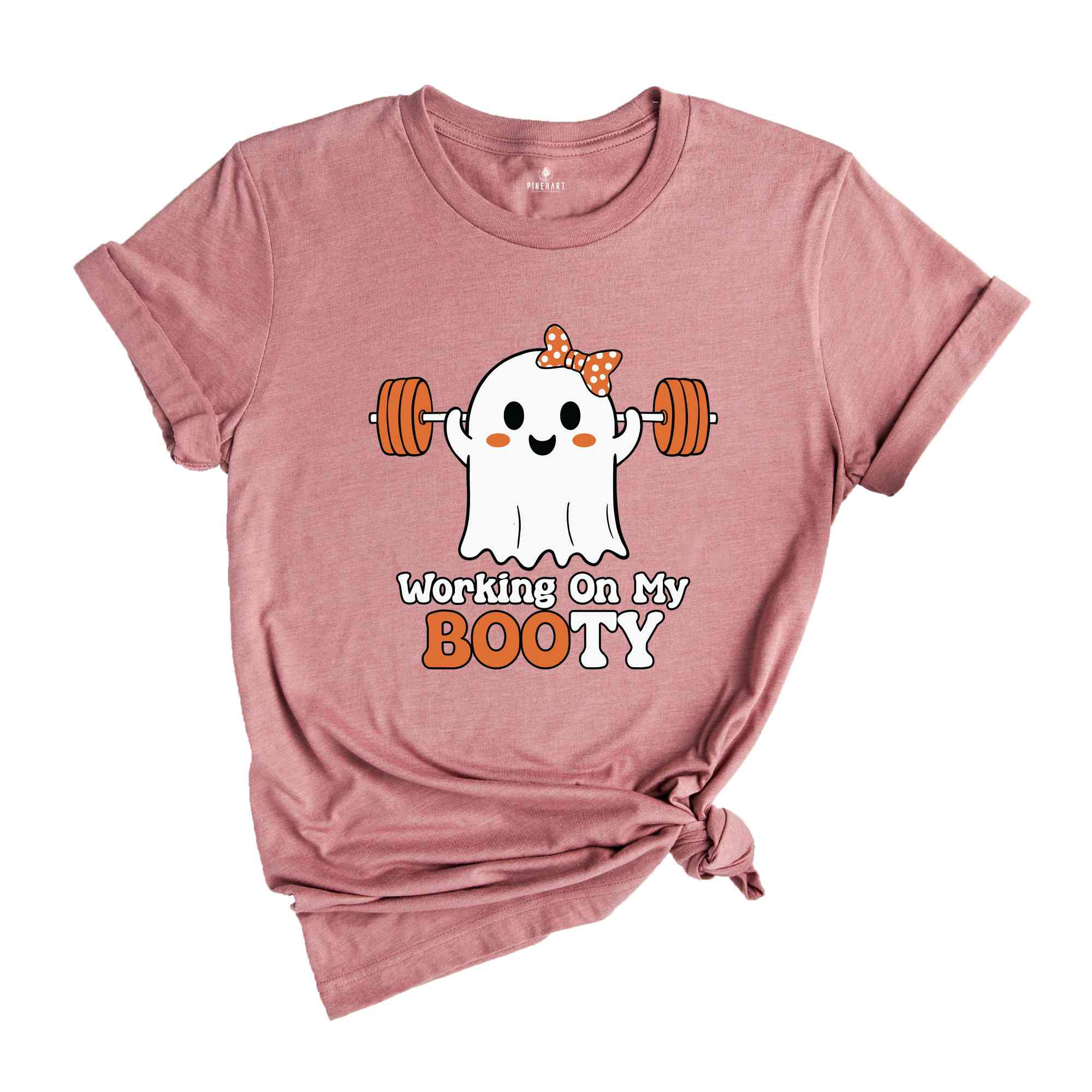 Working On My Booty Shirt, Women Halloween Shirt, Spooky Season Shirt, Cute Halloween Tee, Fitness Shirt, Gym Girl Shirt, Funny Halloween Te